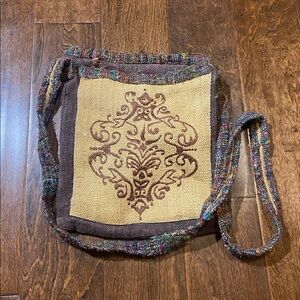 Prana BoHo hippie Crossbody Bag 100% hemp